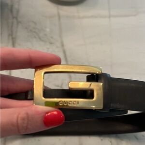 Gucci brown leather belt